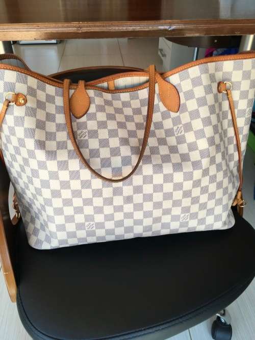 Authentic LOUIS VUITTON Neverfull GM Damier Azur Tote Bag