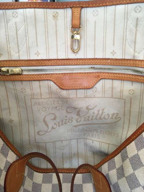 Authentic LOUIS VUITTON Neverfull GM Damier Azur Tote Bag