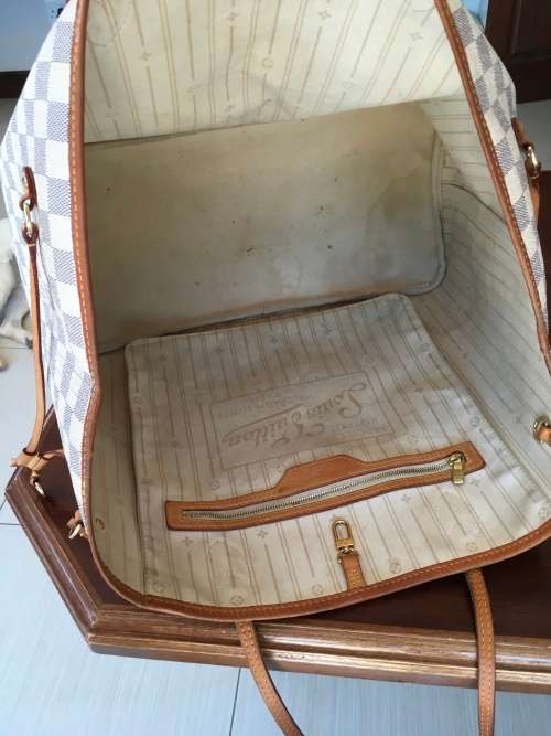 Authentic LOUIS VUITTON Neverfull GM Damier Azur Tote Bag