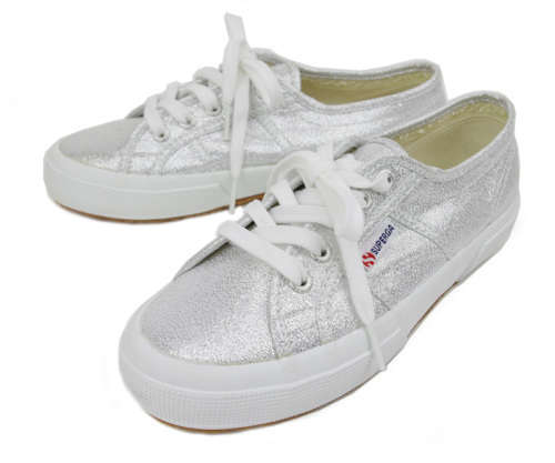 SUPERGA Classic SILVER Ladies Sneakers - Size 4 SA/UK