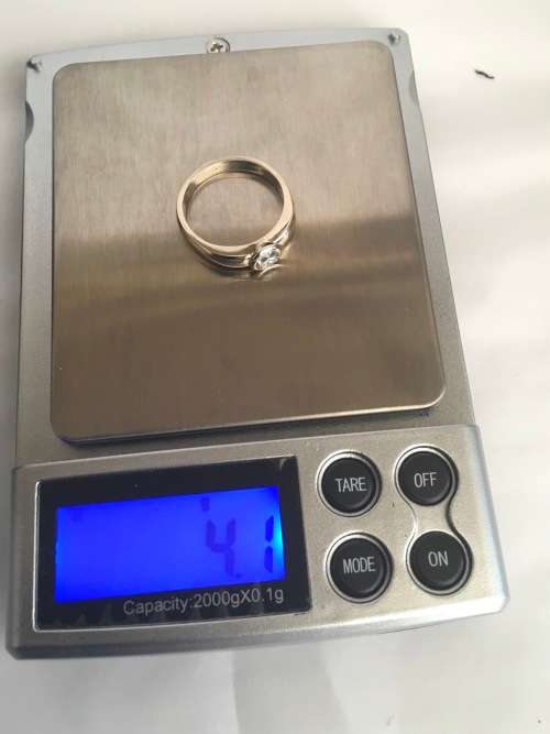 SOLID 9kt YELLOW GOLD with Cubic Zirconia Ring