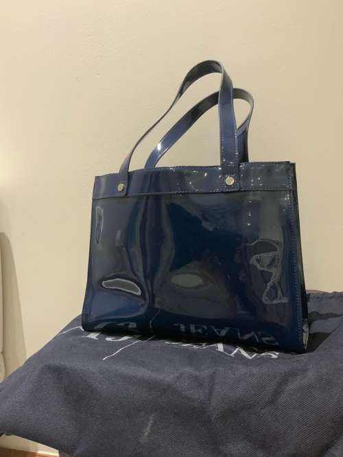 Armani Jeans Logo Patent Tote