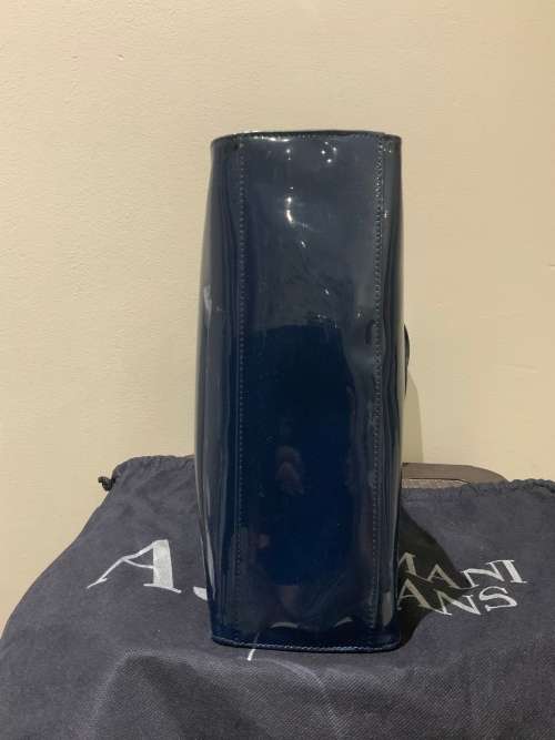 Armani Jeans Logo Patent Tote