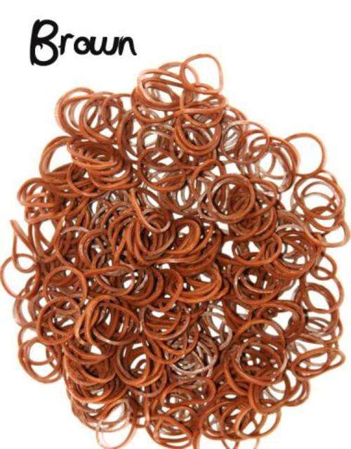 LOOM BANDS DARK BROWN COLOR approx. 600pcs