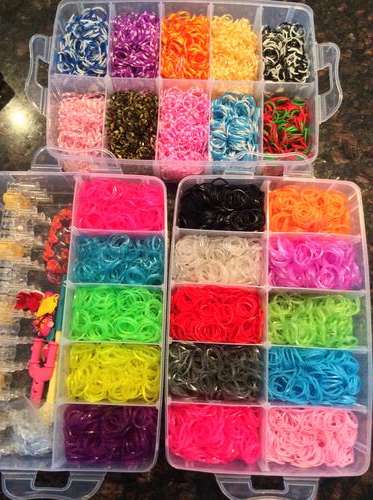 "FREE OVERNIGHT DELIVERY" 12250 MEGA SIZE CONTAINER LOOM BANDS / THE ULTIMATE LOOM BANDS KIT