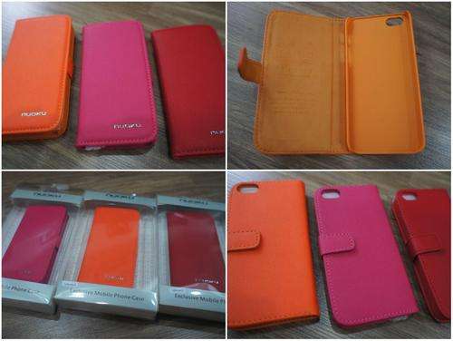 ORIGINAL NUOKU LEATHER ORANGE IPHONE 5/5s COVER / BOOK COVER SERIES
