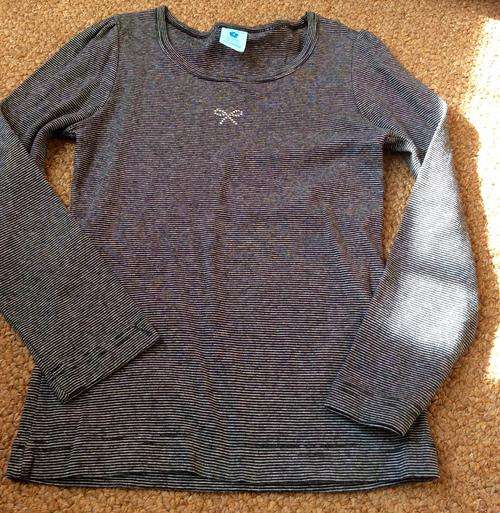 Pumpkin Patch Stripe  Long Sleeves Top