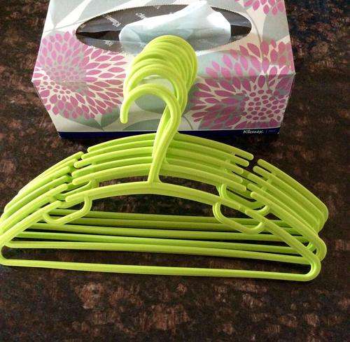 Unisex Children's Hangers form K-MART - 6pcs / pack - LIME GREEN