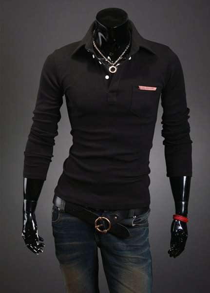 Men's Black Long Sleeve T-Shirt Medium & large "SPRING SALE ENDS SEPT 2015"