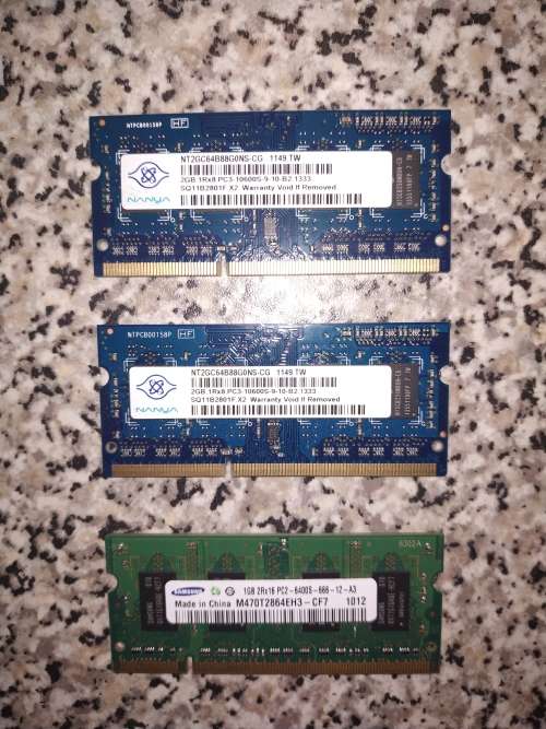 2 x 2Gb DDR3 & 1Gb DDr2 Laptop RAM