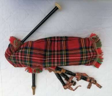 Antique Bagpipes set - mini - these are very rare and hard to come by - good condition