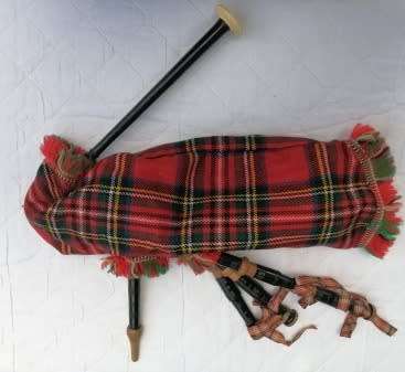 Antique Bagpipes set - mini - these are very rare and hard to come by - good condition
