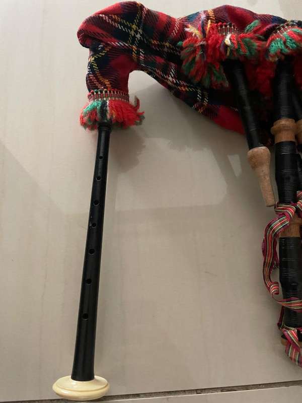 Antique Bagpipes set - mini - these are very rare and hard to come by - good condition