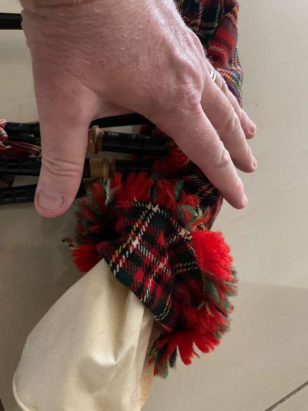 Antique Bagpipes set - mini - these are very rare and hard to come by - good condition
