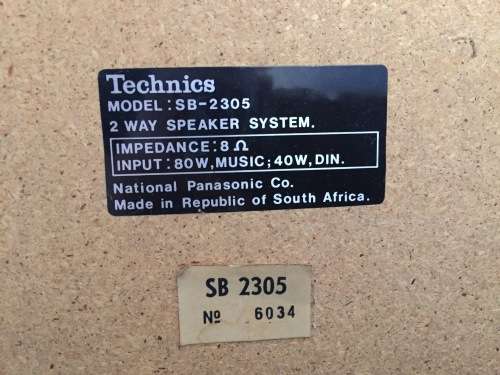 Technics 2 way speaker system | Model SB 2305 | 80W | Very RARE!!