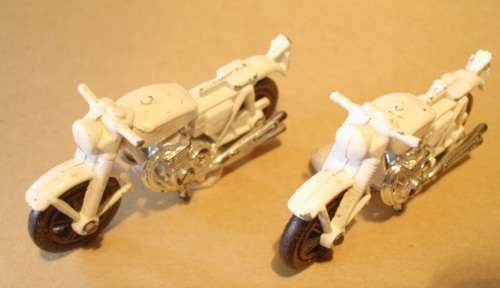 MATCHBOX SUPER KINGS  / LESNEY MOTORCYCLE TRAILER WITH 2 MOTORCYCLES