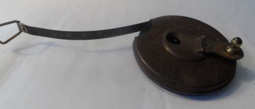 MEASURING TAPE  VINTAGE JOHN RABONE & SONS STEEL & BRASS  50 FT. IMPERIAL  TAPE