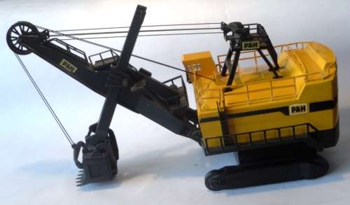 P & H 2800 ELECTRIC MINING ROPE SHOVEL CONRAD HO DIE CAST  1:87 MODEL  / YELLOW