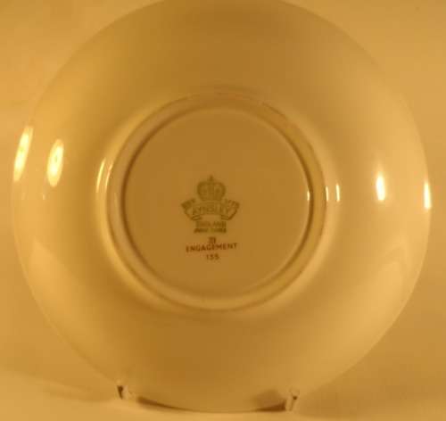 AYNSLEY FINE BONE CHINA SAIUCER    ENGAGEMENT