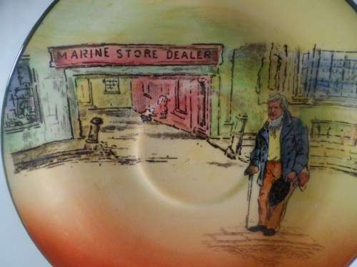 ROYAL DOULTON ENGLISH BONE CHINA SAUCER  DICKENS WARE SERIES  " OLD PEGGOTY"