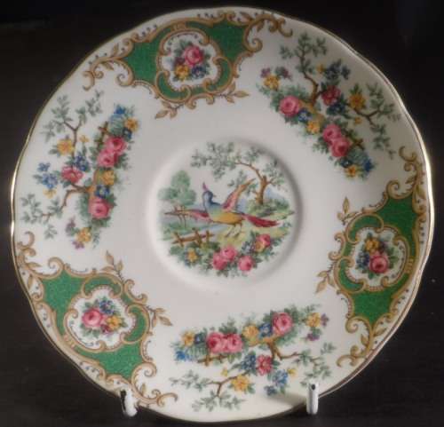 FOLEY ENGLISH BONE CHINA SAUCER     " MING ROSE "