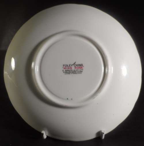 FOLEY ENGLISH BONE CHINA SAUCER     " MING ROSE "