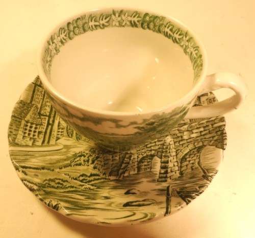 ALFRED MEAKIN  TEA TRIO  " THE POST HOUSE "