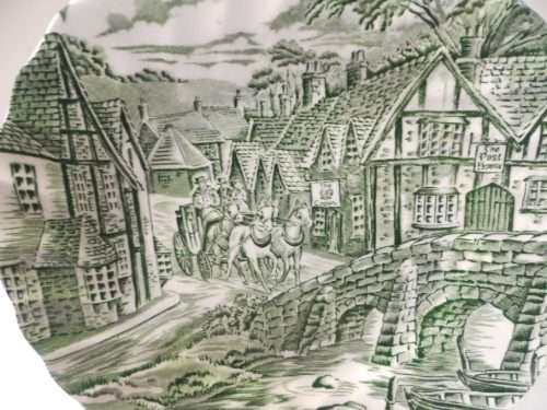 ALFRED MEAKIN  TEA TRIO  " THE POST HOUSE "