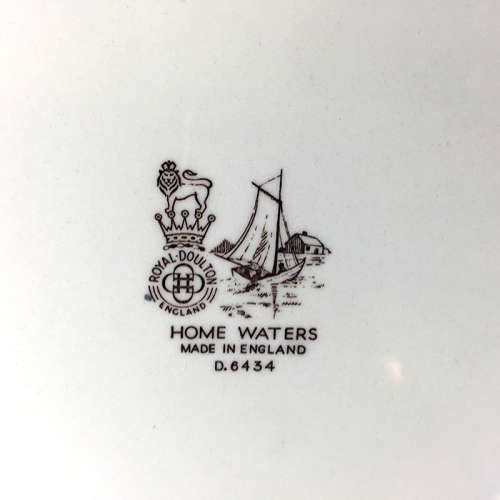 ROYAL DOULTON  ENGLISH TRANSLUCENT  CHINA COLLECTABLE  WALL PLATE   `HOME WATERS `  D6434