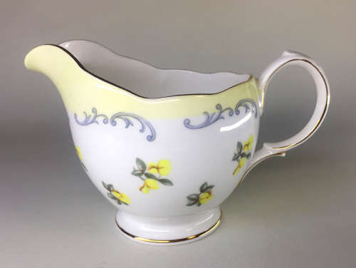 QUEEN ANNE / RIDGWAY POTTERIES    ENGLISH FINE BONE CHINA ,  FOOTED MILK JUG / CREAMER