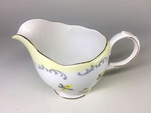 QUEEN ANNE / RIDGWAY POTTERIES    ENGLISH FINE BONE CHINA ,  FOOTED MILK JUG / CREAMER