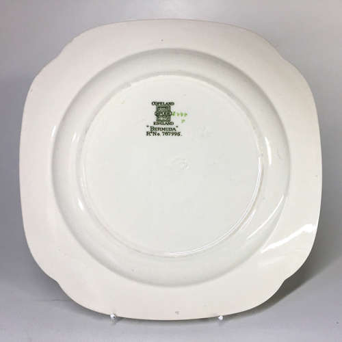 ENGLISH FINE BONE CHINA COPELAND SPODE  "  BERMUDA " SQUARED  PLATTER ref 767 995