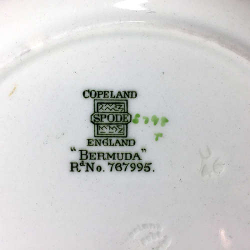 ENGLISH FINE BONE CHINA COPELAND SPODE  "  BERMUDA " SQUARED  PLATTER ref 767 995