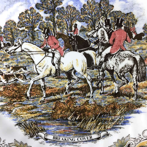CHURCHILL ' HERRING'S HUNT  ' 'BREAKING COVER '  COLLECTIBLE PORCELAIN  DISPLAY PLATE