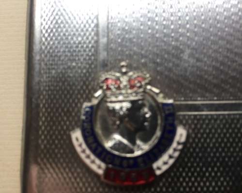 VINTAGE KINCRAFT CHROME PLATED CIGARETTE CASE  C50,s COLLECTIBLE ` CORONATION OF ELIZABETH 1953