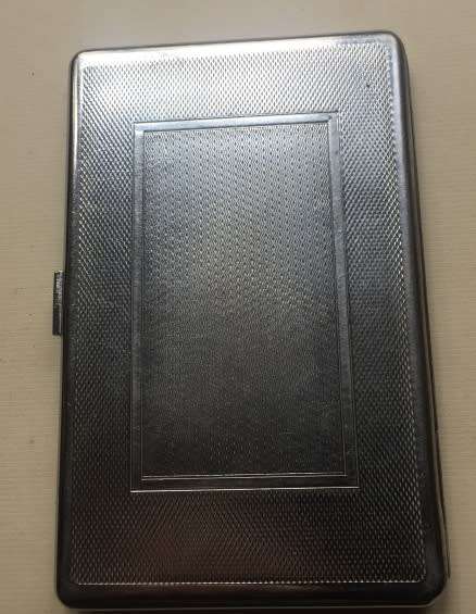 VINTAGE KINCRAFT CHROME PLATED CIGARETTE CASE  C50,s COLLECTIBLE ` CORONATION OF ELIZABETH 1953