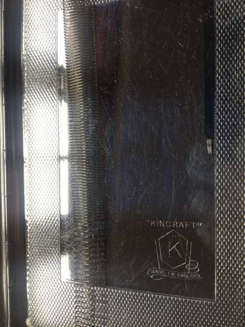 VINTAGE KINCRAFT CHROME PLATED CIGARETTE CASE  C50,s COLLECTIBLE ` CORONATION OF ELIZABETH 1953