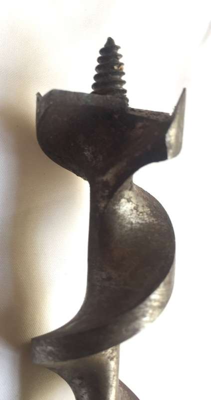 VINTAGE IRWIN DROP FORGED STEEL  1`  / 50mm X 10 `  No 627 A3616  HAND BRACE AUGER BIT