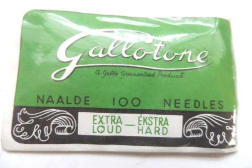 VINTAGE GALLOTONE STEEL, EXTRA LOUD, HARD GRAMOPHONE NEEDLES  FACTORY  SEALED ORIGINAL PACKS OF 100