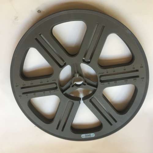 VINTAGE GEPE EMPTY , SPARE FILM REEL IN TUSCAN AUSTRALIA  CRYSTAL CASE 8mm  400 ft / 120 MTRS