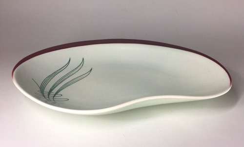 CARLTON WARE KIDNEY SHAPED SNACK DISH  Registered Australian design  hand painted
