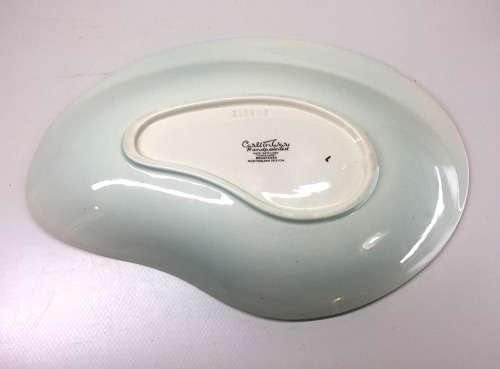 CARLTON WARE KIDNEY SHAPED SNACK DISH  Registered Australian design  hand painted