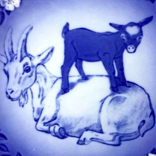 B & G KJOBENHAUN WALL PLATE / DISPLAY PLATE MOTHER GOAT WITH KID ` GED MED KID  ` 1987  11 available