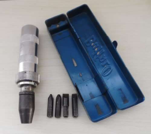 BUFFALO IMPACT DRIVER No. 2500 For releasing seized screws & studs  4 BITS 2 CROSS / STAR, 2 FLAT