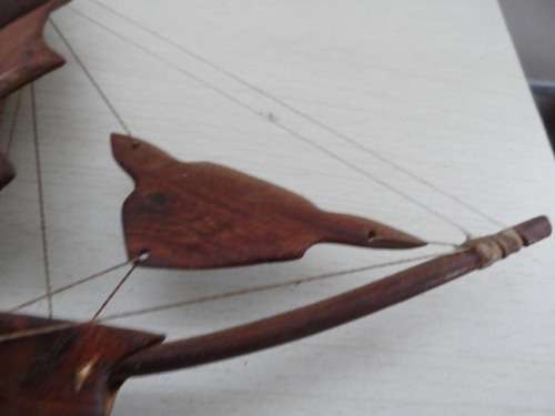 NAUTICAL DE`COR HAND-CARVED & MOLDED IMBUIA WOODEN SAILSHIP DISPLAY MODEL MADE IN THE SEYCHELLES ,