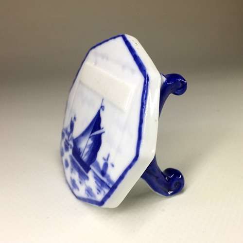 DELFTS PORCELAIN MINI DISPLAY PLAQUES  1 WINDMILL PANORAMIC SCENE  2 SAILING BOATS ON OPEN WATER
