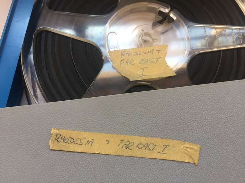 8 mm. FILM, POSSO REEL , IN FLIP TOP DUST CASE AMATEUR REEL 1969 VINTAGE RHODESIA & FAR EAST