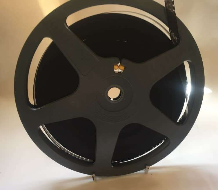 8 mm. FILM,POSSO REEL , IN POSSO , CLEAR CRYSTAL DUST CASE 75 mtr, 300 feet