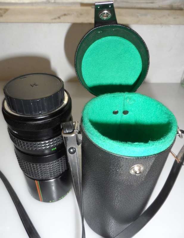 MAKINON ZOOM LENS IN HARD , DUST CASE , WITH SLING STRAP zoom 1:4,  6,   200 mm MACRO 1:4, -  10m