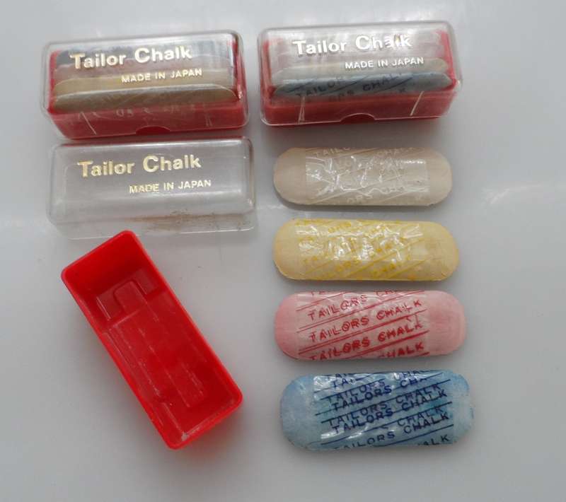 TAILOR,S  / DRESSMAKERS SEWING CHALK  3 acrylic cases , 4 different colours , R90.00 all 3